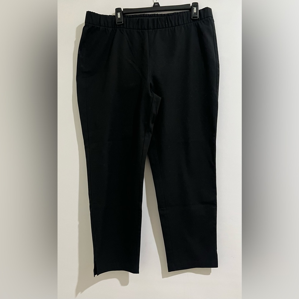 Eileen Fisher Pants Women SZ Large Color Black 
Pull On Straight RN#78121